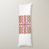 Elegant Red Mandala Geometric Bedroom & Home Texti Lichaamskussen (Achterkant (Verticaal))