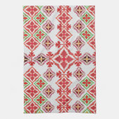Elegant Red Mandala Geometric Bedroom & Home Texti Theedoek (Verticaal)