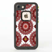Elegant Red Mandala Geometric Pattern iPhone 8 / 7 (Achterkant)