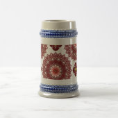 Elegant Red Mandala Pattern Beer Stein – Artistic  Bierpul (Center)