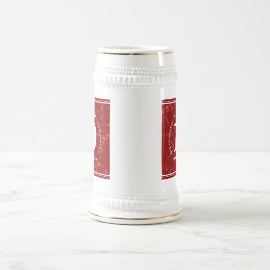 Elegant Red Marble 10 jaar Jubileum Bierpul (Center)