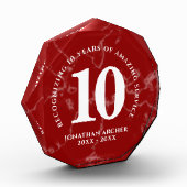 Elegant Red Marble 10 jaar Jubileum Fotoblokken (Links)