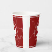 Elegant Red Marble 10 jaar Jubileum Papieren Bekers (Rechts)