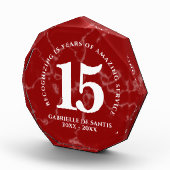 Elegant Red Marble 15 jaar Jubileum Fotoblokken (Rechts)