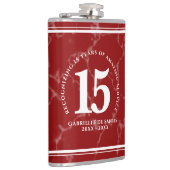 Elegant Red Marble 15 jaar Jubileum Heupfles (Rechts)