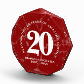 Elegant Red Marble 20 jaar Jubileum Fotoblokken (Rechts)