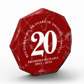 Elegant Red Marble 20 jaar Jubileum Fotoblokken (Links)