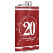 Elegant Red Marble 20 jaar Jubileum Heupfles (Rechts)