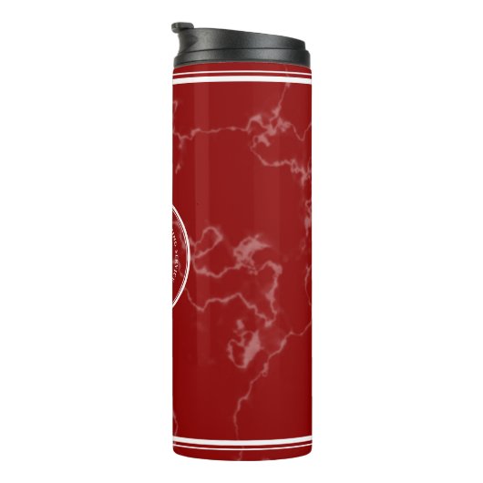 Elegant Red Marble 20 jaar Jubileum Thermosbeker (Geroteerd rechts)