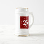 Elegant Red Marble 25 jaar Jubileum Bierpul (Voorkant rechts)