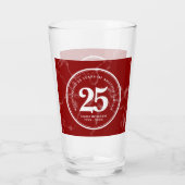 Elegant Red Marble 25 jaar Jubileum Glas (Achterkant)