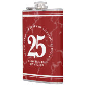 Elegant Red Marble 25 jaar Jubileum Heupfles (Links)