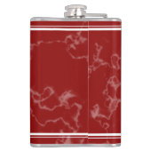 Elegant Red Marble 25 jaar Jubileum Heupfles (Achterkant)