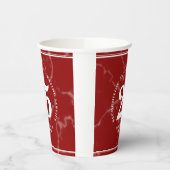 Elegant Red Marble 25 jaar Jubileum Papieren Bekers (Links)