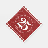 Elegant Red Marble 25 jaar Jubileum Servet (Hoek)