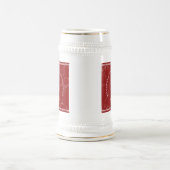 Elegant Red Marble 5 jaar Jubileum Bierpul (Center)