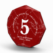 Elegant Red Marble 5 jaar Jubileum Fotoblokken (Rechts)