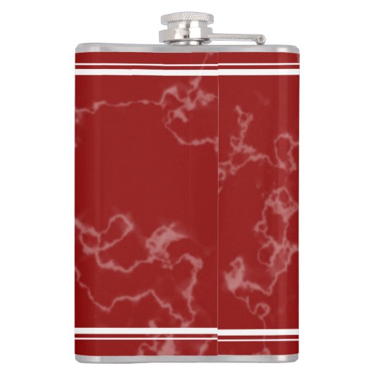 Elegant Red Marble 5 jaar Jubileum Heupfles (Achterkant)