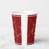 Elegant Red Marble 5 jaar Jubileum Papieren Bekers (Links)