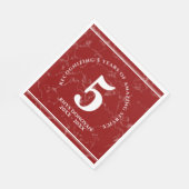 Elegant Red Marble 5 jaar Jubileum Servet (Hoek)