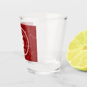 Elegant Red Marble 5 jaar Jubileum Shot Glas (Rechts)