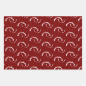 Elegant Red Merry Christmas Graffiti gemberhuis Inpakpapier Vel (Voorkant 2)