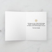 Elegant Red Merry Christmas Snowflake Folded Feestdagen Kaart (Binnen)