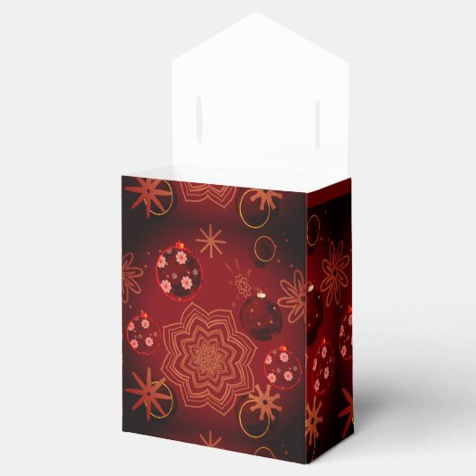 Elegant Red Merry kerst Bedankdoosjes (Geopend)