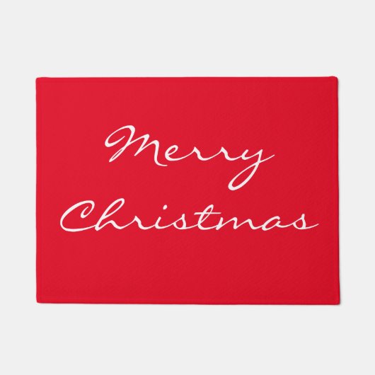 Elegant Red Merry Kerstdoormat Deurmat (Voorkant)