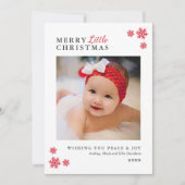 Elegant Red Merry - kerstfoto Feestdagenkaart (Voorkant)