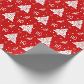 Elegant Red Merry Prettige feestdagen Script Cadeaupapier (Hoek)