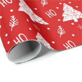 Elegant Red Merry Prettige feestdagen Script Cadeaupapier (Rol Hoek)