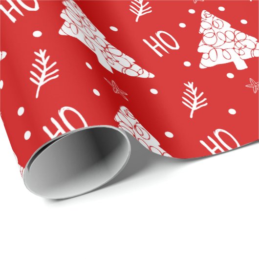 Elegant Red Merry Prettige feestdagen Script Cadeaupapier (Rol Hoek)