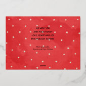 Elegant Red Multi Photo Joyful Folie Feestdagenkaart (Achterkant)