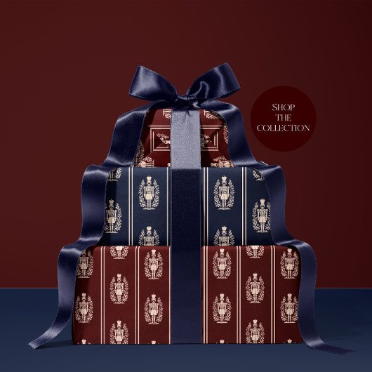 Elegant Red Nutcracker Cadeaupapier