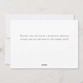 Elegant Red Ornament Merry kerstgroet Feestdagenkaart (Achterkant)