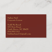 Elegant Red Paisley Professional Visitekaartje (Achterkant)