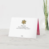 ELEGANT RED PEACOCK MET GEM STONEN FEESTDAGEN KAART (Achterkant)