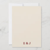 Elegant Red Peony Floral Save The Date (Achterkant)