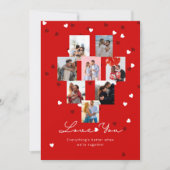 Elegant Red Persoonlijke foto-Valentijnsdag Feestdagenkaart (Voorkant)