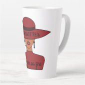 Elegant Red Pet 50th Birthday Latte Mok (Rechterhoek)