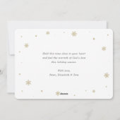 Elegant Red Photo Christmas Blessings Christian Feestdagenkaart (Achterkant)