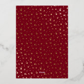 Elegant Red Photo Happy Pawlidays Gold Folie Feestdagenkaart (Achterkant)