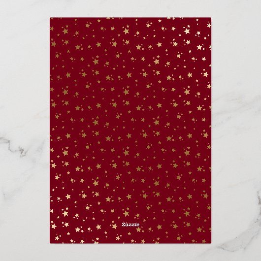 Elegant Red Photo Happy Pawlidays Gold Folie Feestdagenkaart (Achterkant)