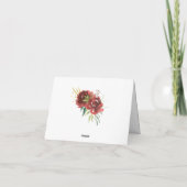 Elegant Red Pink Greenery Floral Waterverf Bedankkaart (Achterkant)