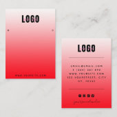 Elegant Red & Pink Ombre oorbelt juwelen beeldsche Visitekaartje (Voorkant / Achterkant)