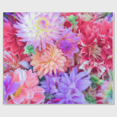 Elegant Red Pink Paars Oranje Flowers Bouquet | Cadeaupapier (Vlak)