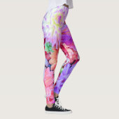 Elegant Red Pink Paars Oranje Flowers Bouquet | Leggings (Rechts)
