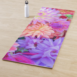 Elegant Red Pink Paars Oranje Flowers Bouquet Yogamat