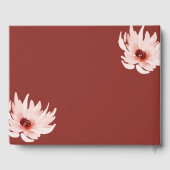 Elegant Red Pink Waterverf Floral Wedding Gastenboek (Achterkant)